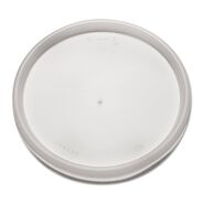 FOOD TRAYS CONTAINERS LIDS | Dart 20JL 6 oz. to 32 oz. Vented Flat Plastic Lids for Foam Cups, Bowls and Containers - Translucent (1000/Carton)