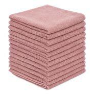 CLEANING CLOTHS | Boardwalk 12 in. x 12 in. Microfiber Cloths - Pink (12/Pack)