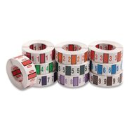 FILING AND FOLDERS | Smead 1 in. x 1.25 in. 0-9 Numerical End Tab File Folder Labels - White (1/Box)