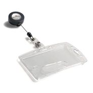 LABELS AND LABEL MAKERS | Durable Vertical/Horizontal Reel ID/Security Card Holder Set - Clear (10/Pack)
