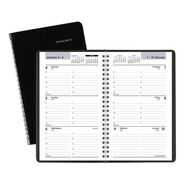 PAPER AND PRINTABLES | AT-A-GLANCE 12-Month: Jan 2026 to Dec 2026 8.5 in. x 5.5 in. DayMinder Block Format Weekly Appointment Book - Black Cover