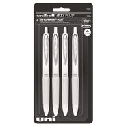 PENS PENCILS AND MARKERS | uni-ball 207 Plusplus 0.7 mm Retractable Gel Pen - Black Ink/White Barrel/Medium (4/Pack)