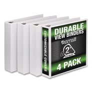 BINDERS AND BINDING SUPPLIES | Samsill 11.5 in. x 8.5 in. 2 in. Capacity 3 Rings Durable D-Ring View Binders - White (4/Pack)