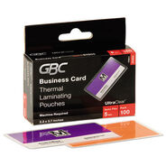 OFFICE PRESENTATION SUPPLIES | GBC 3.69 in. x 2.19 in. 5 mil UltraClear Thermal Laminating Pouches - Gloss Clear (100/Box)