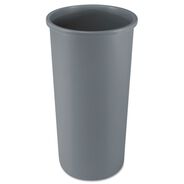 FACILITY MAINTENANCE SUPPLIES | Rubbermaid Commercial 22 Gallon Round Plastic Untouchable Waste Container - Gray