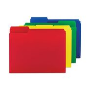 ART AND CRAFT PAPER | Smead 0.75 in. Expansion Top Tab Letter Size Poly Colored File Folders - Assorted Colors (12/Pack)