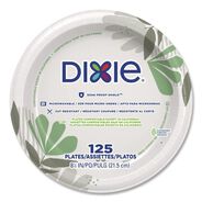 BOWLS AND PLATES | Dixie Pathways Soak-Proof Shield 8.5 in. Paper Plates - Green/Burgundy (125/Pack)