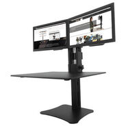PRODUCTS | Victor High Rise 28 in. x 23 in. x 10.5 in. to 15.5 in. Dual Monitor Standing Desk Workstation - Black