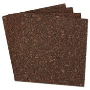 OFFICE FURNITURE AND LIGHTING | Universal UNV43403 12 in. x 12 in. Cork Tile Panels - Dark Brown Surface (4/Pack)