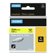 LABELS AND LABEL MAKERS | DYMO 0.5 in. x 5 ft. Rhino Heat Shrink Tubes Industrial Label Tape - White/Black Print (1-Roll)