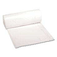 TRASH BAGS | Boardwalk 24 in. x 23 in. 10 gal. 0.4 mil. Low-Density Waste Can Liners - White (25 Bags/Roll, 20 Rolls/Carton)