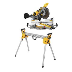 MITER SAWS | Dewalt 120V 15 Amp Double-Bevel Sliding 12-in Corded Compound Miter Saw with Compact Stand Bundle