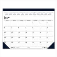 PRODUCTS | House of Doolittle 22 in. x 17 in. 14-Month (July to Aug.) 2024 to 2025 Recycled Academic Desk Pad Calendar - Multicolor
