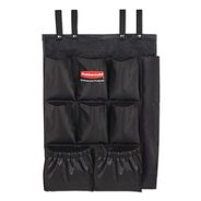 MATERIAL HANDLING | Rubbermaid Commercial 19.8 in. x 1.5 in. x 27.5 in. Fabric 9-Pocket Cart Organizer - Black (6/Carton)