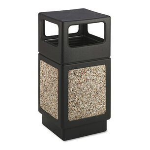 PRODUCTS | Safco Canmeleon 38-Gallon Side-Open Aggregate Panel Receptacles - Black