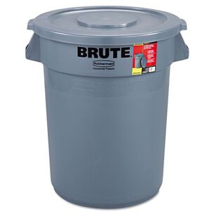 PRODUCTS | Rubbermaid Commercial Brute 32-Gallon Plastic Container with Lid - Gray