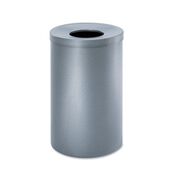 TRASH WASTE BINS | Safco 35-Gallon Open-Top Steel Waste Receptacle - Black Speckle