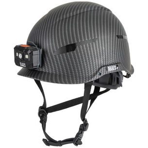 PROTECTIVE HEAD GEAR | Klein Tools Premium KARBN Pattern Non-Vented Class E Safety Helmet with Headlamp