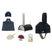 OUTDOOR COOKING | WPPO 7-Piece 20 in. x 27 in. x 32 in. Le Peppe Portable Wood Fired Pizza Oven Kit - Black
