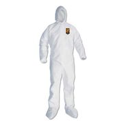 BIB OVERALLS | Ansell A30 Elastic Back and Cuff Hooded/Boots Coveralls - XL/White (25/Carton)