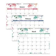 CALENDARS AND PLANNERS | Blue Sky 15 in. x 12 in. 12-Month (Jan to Dec): 2026 Lindley Monthly Wall Calendar - Floral Artwork, White/Pink/Red Sheets