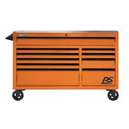 JOBSITE STORAGE | Homak RS Pro 54 in 10-Drawer Roller Cabinet with Stainless Steel Top - Orange