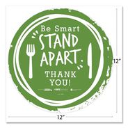 FLOOR SIGNS | Tabbies BeSafe Messaging 12 in. Floor Decals - Green/White (60/Carton)