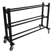 MATERIAL HANDLING | Champion Sports 16 in. x 50.75 in. x 34.75 in. 220 lb Capacity Deluxe Heavy-Duty Basketball Cart - Black
