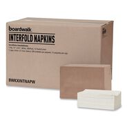 PAPER AND DISPENSERS | Boardwalk 13 in. x 8.5 in. 1-Ply Interfold Dispenser Napkins - White (12/Carton)