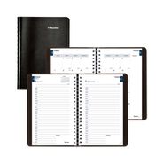 NOTEBOOKS AND PADS | Blueline 8 in. x 5 in. 12-Month (Aug 2025-Jul 2026) Academic Daily/Monthly Planner - Black Cover