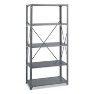 OFFICEJANSAN | Safco 5-Shelf 36 in. x 18 in. x 75 in. Commercial Steel Shelving Unit - Dark Gray