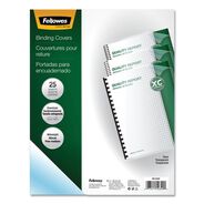 REPORT COVERS AND POCKET FOLDERS | Fellowes Mfg Co. 52309 11.25 in. x 8.75 in. Crystals Transparent Unpunched Presentation Covers for Binding Systems with Round Corners - Clear (25/Pack)