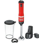 KITCHEN APPLIANCES | Black & Decker BCKM1011K06 Kitchen Wand Variable Speed Lithium-Ion Cordless Red Immersion Blender Kit
