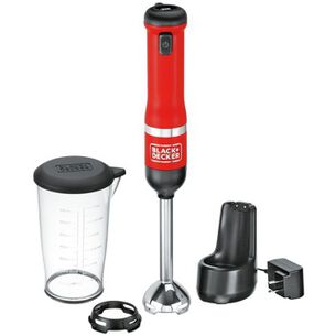 PRODUCTS | Black & Decker Kitchen Wand Variable Speed Lithium-Ion Cordless Red Immersion Blender Kit