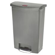 TRASH WASTE BINS | Rubbermaid Commercial Streamline 24 Gallon Front Step Style Polyethylene/Resin Step-On Container - Gray