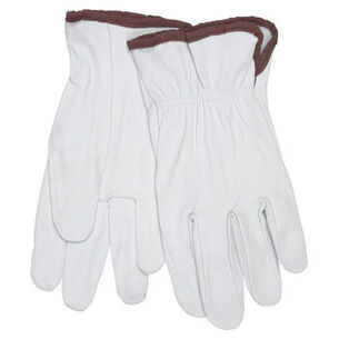 DISASTER PREP | MCR Safety 24-Piece Grain Goatskin Driver Gloves - X-Large, White
