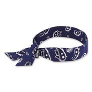 COOLING GEAR | Ergodyne Chill-Its 6700 One Size Fits Most Cooling Bandana Polymer Tie Headband - Navy Western