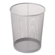 TRASH WASTE BINS | Rubbermaid Commercial 5 Gallon Steel Mesh Wastebasket - Silver