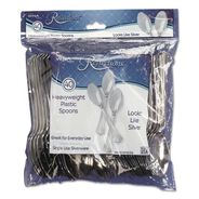 PRODUCTS | WNA Reflections Heavyweight Plastic Spoon Utensils - Silver (40/Pack)