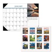 CALENDARS AND PLANNERS | House of Doolittle Earthscapes 22 in. x 17 in. 12-Month (Jan-Dec 2026) Scenic Desk Pad Calendar - Multicolor
