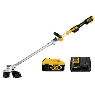 STRING TRIMMERS | Factory Reconditioned Dewalt 20V MAX Lithium-Ion Cordless 14 in. Folding String Trimmer Kit (5 Ah)