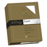 PRODUCTS | Southworth 31-724-10 95 Bright 24 lbs. Bond Weight 8.5 in. x 11 in. 25% Cotton Laser Paper - White (500/Ream)