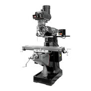 METALWORKING TOOLS | JET EVS-949 Mill with 3-Axis Newall DP700 (Knee) DRO and X-Axis JET Powerfeed and USA Made Air Draw Bar