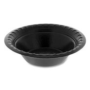BOWLS AND PLATES | Pactiv Corp. 4 oz. Placesetter Deluxe Laminated Foam Dinnerware Bowl - Black (1250/Carton)