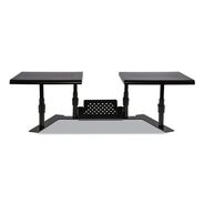 PRODUCTS | Allsop 25.6 in. to 33.1 in. x 12.6 in. x 6.2 in. to 8.6 in. Supports 20 lbs. Shelf Metal Art Ergotwin Dual Monitor Stand - Black
