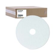 CLEANING AND SANITATION ACCESSORIES | Boardwalk 14 in. Diameter Polishing Floor Pads - White (5/Carton)