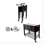 PRODUCTS | Vertiflex InstaCart 14.25 in. x 28.5 in. x 27.75 in. 1 Shelf 1 Bin Metal File Cart - Black