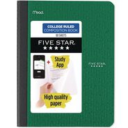 PRODUCTS | Five Star 850065 9.75 in. x 7.5 in. Sheets Medium/College Rule Composition Book - Randomly Assorted Cover Color