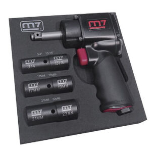  | m7 Mighty Seven 1/2 in. Drive Air Impact Wrench (2 in. Anvil) with 3-Piece SAE/Metric Socket Set