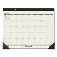 PRODUCTS | AT-A-GLANCE 12 Month: Jan 2026 to Dec 2026 22 in. x 17 in. Recycled Monthly Desk Pad - Sand/Green Sheets, Black Binding/Black Corners